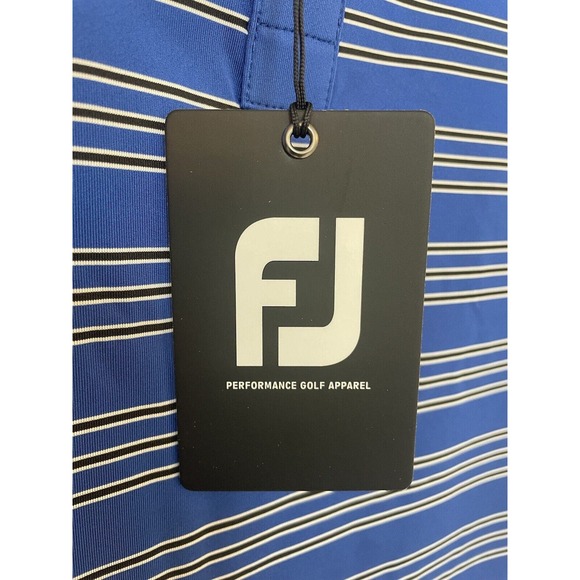 FootJoy FJ Striped Polo Performance Golf Shirt Mens Size Large Stretch 27729 - Picture 7 of 7
